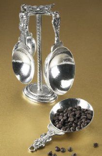 Tin Woodsman Pewter Fleur De Lis Measuring Cups w/Pewter Stand As Seen On Paula Deen Brand new in 2009   Bakeware Accessories