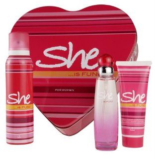 Hunca She Gift Set, (Perfumeedt, Deodorant, Body Lotion), Fun, 16 Ounce  Beauty