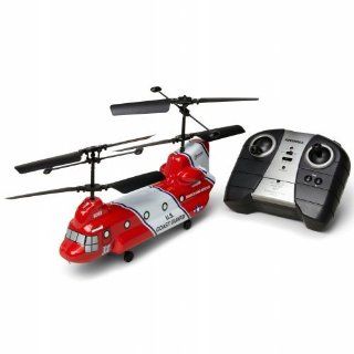 remote control rc radio control chinook Quad Transporter Elite RC Helicopter (camo/rescue red/or black sent at random)   1 unit per purchase Toys & Games