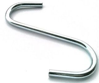 4 pack of Large S hooks 12cm. For hanging Saucpans Kitchen utensils etc. Use in wardrobes, The shed, Greenhouse or for hanging baskets. 4cm hook openings Kitchen & Dining