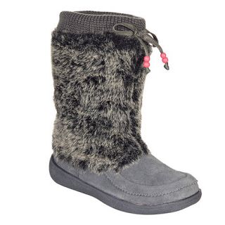 bluezoo Girls grey faux fur boots