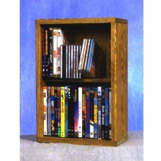 Wood Shed Medium Capacity 2 Shelf CD DVD Rack (Oak) 215 12   Cd Storage Racks