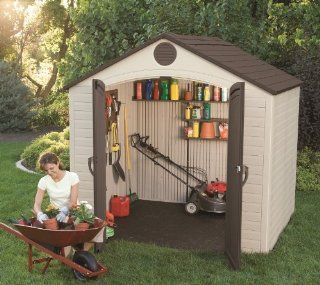 Lifetime 6418 8 by 5 Foot Outdoor Storage Shed  Patio, Lawn & Garden