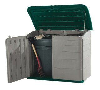 Rubbermaid 51 by 42 by 24 Inch Storage Shed #3747 (Discontinued by Manufacturer)  Garbage Can Storage Shed  Patio, Lawn & Garden