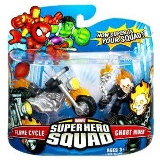 Marvel Super Hero Squad Ghost Rider and Flame Cycle 3 Inch Scale Figure 2 Pack Toys & Games