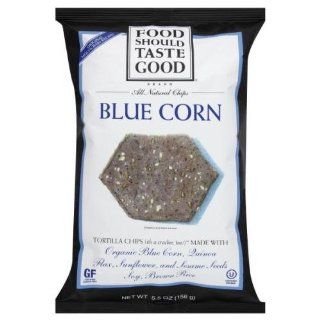 Food Should Taste Good, Chip Tortla Blue Corn Gf, 5.5 OZ (Pack of 12)  Grocery & Gourmet Food