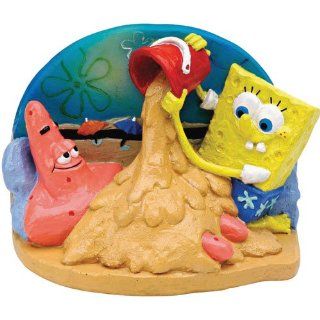 SpongeBob SquarePants 3" SpongeBob & Patrick In The Sand Aquarium Ornament  Aquarium Decor Ornaments 
