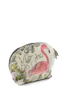 Flamingo On Your Way Makeup Bag  Mod Retro Vintage Wallets