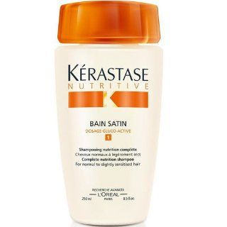 Kerastase Nutritive Bain Satin 1 Complete Nutrition Shampoo For Normal to Slightly Sensitised Hair, 8.5 Ounce  Kerastase Shampoo  Beauty