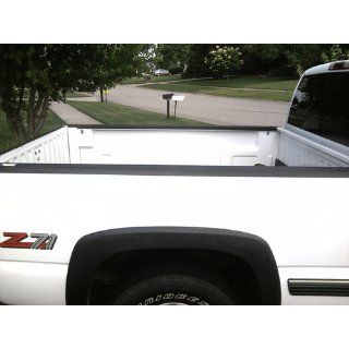 Wade 72 01151 Black Ribbed Finish Truck Bed Rail Caps with Stake Holes   2 Piece Automotive