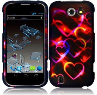 For ZTE Flash N9500 Hard Design Cover Case Colorful Hearts Accessory Cell Phones & Accessories