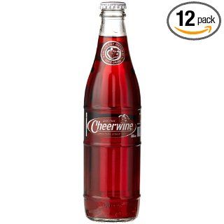 Cheerwine NORTH CAROLINA LONGNECK CHERRY   Since 1917; unlike the Soviets, still here, 12 Ounce Glass Bottle (Pack of 12)  Soda Soft Drinks  Grocery & Gourmet Food