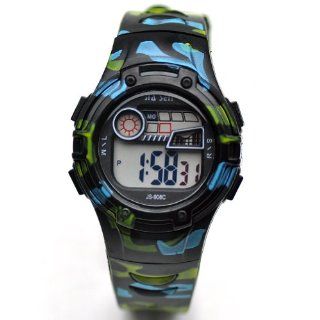 Sinceda Unisex Children Multi Function Luminous Analog Digital Electronic Watch Camouflage Black Strap at  Men's Watch store.