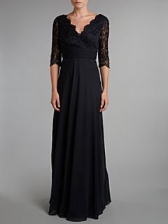 JS Collections Lace sleeve woven dress