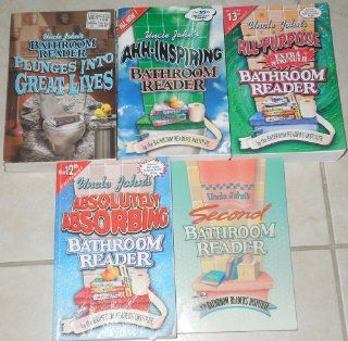 SET 5 UNCLE JOHN'S BATHROOM READER BOOKS   ENDLESSLY ENGROSSING, ABSOLUTELY ABSORBING, SLIGHTLY IRREGULAR, UNSINKABLE, UNSTOPPABLE, THE GIANT BATHROOM READER OF KNOWLEDGE by The Bathroom Reader's Institute  Other Products  