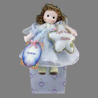 Get Well Soon Angel (Light Blue) Collectible Musical Doll by Green Tree   Angel In A Get Well Basket