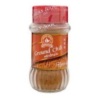 100% Nguan Soon Ground Pure Thai Chili Powder 45g in glass l 