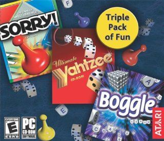 Sorry /Boggle / Yahtzee (Jewel Case) Video Games