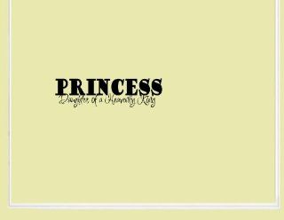 PRINCESS DAUGHTER OF A HEAVENLY KING Vinyl wall quotes stickers sayings home  Vinyl Wall Decal