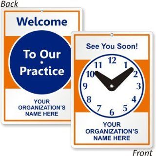 See You Soon (with Clock Graphic)   Your, Laminated Plastic Be Back Clock Sign, 10" x 7"  Safety And Security Signs 