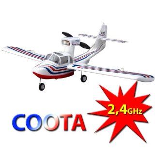 ART TECH RC MODELLBAU Wasserflugzeug Flugzeug COOTA AMPHIBIAN Edition mit BRUSHLESS ELEKTRO MOTOR und 2,4GHz inkl. Zubehr SET Gesamtlnge fast 1 Meter Spielzeug