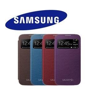 Samsung Galaxy S 4 S View Flip Cover Folio Case (Red) Cell Phones & Accessories