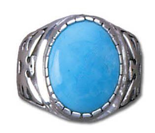 Turquoise & Solid Sterling Silver Thunderbird Ring Please specify size 6 Wedding Bands Jewelry