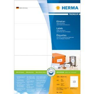 Herma 4281 Etiketten Premium A4 105x50,8 mm Papier matt Computer & Zubehr