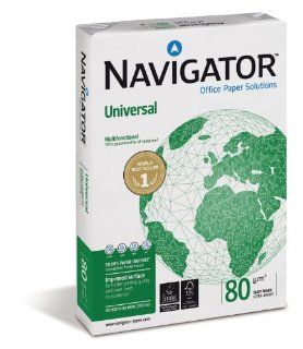 Navigator Universal Papier vielseitig einsetzbar eingeriest 80 g/m A4 5 x 500 Blatt wei Bürobedarf & Schreibwaren