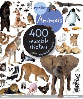 EyeLike Stickers Animals 400 reusable stickers inspired by nature Playbac Fremdsprachige Bücher