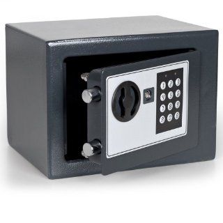 TecTake Massiver Elektronischer Safe Tresor 17 X 23 X 17 cm schwarz inklusive 4 Batterien Baumarkt