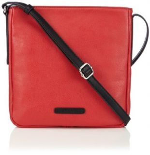 Esprit Esprit Tasche 113EA1O001, Damen Schultertaschen, Rot (DARK FIRE RED ACC 609), 21x22x3 cm (B x H x T) Schuhe & Handtaschen
