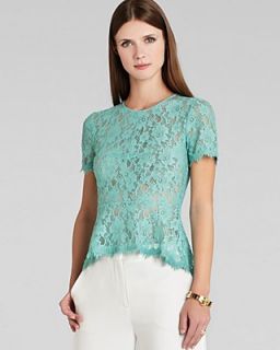 BCBGMAXAZRIA Top   Evia Lace Peplum's