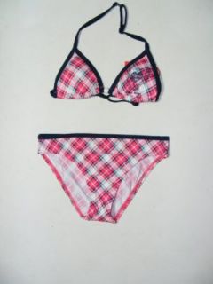 ESPRIT Bodywear Mdchen Bikini, kariert Z1200/Duffy's Chec.YG, Gr. 152/158, Pink (AN) Bekleidung