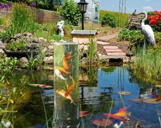 Fischturm Fischsule Goldfisch Rohr 50 cm inkl. Sockel Garten