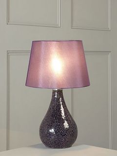 Linea Zara plum mosaic glass table lamp
