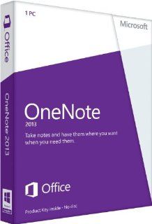 Microsoft OneNote 2013   1PC (Product Key Card ohne Datentrger) Software