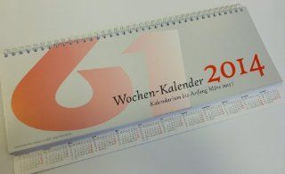 Brenkalender KK500 2014 / Schreibtischkalender, Spiralkalender, Umlegekalender (61 Wochen) mit Ferienkalender, Postgebhren, Nationalittenkennzeichen und 4 Jahreskalendarien Bürobedarf & Schreibwaren