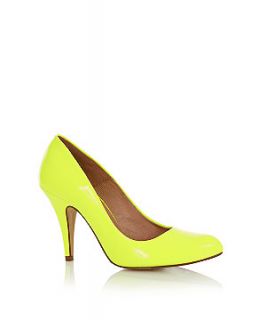Limited Neon Yellow Patent Pointed Court Shoes
