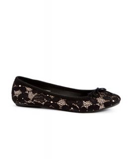 Black Lace Ballerina Shoe