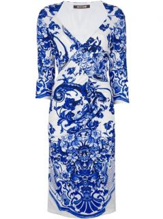 Roberto Cavalli Paisley And Floral Print Fitted Dress