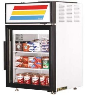True 24 Countertop Freezer Merchandiser   1 Door, 2 Shelf, 5 cu ft, LED, Black