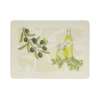 Inspire Set of six green olive printed placemats