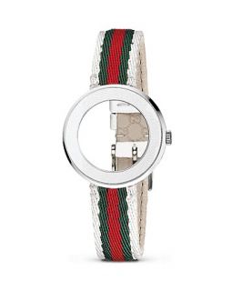 Gucci U Play Kits White Leather Bezel and White Nylon Watch Strap, 27mm's