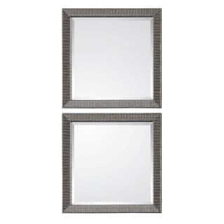 Uttermost Allia Silver Square Mirrors   Set of 2   20.5W x 20.5H in.   Mirrors