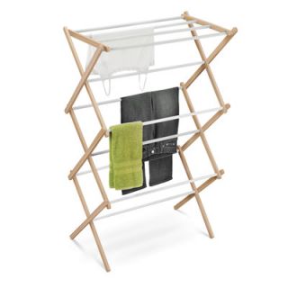 Accordion Drying Rack in White and Natural by Honey Can Do