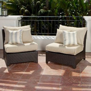 RST Outdoor Slate Armless Chair   Set of 2   Conversation Patio Sets