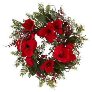 24 in. Amaryllis Wreath   Wreaths