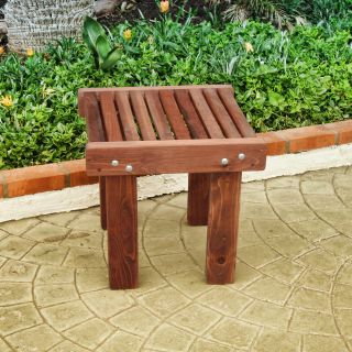 Best Redwood Sun Side Table   Patio Accent Tables
