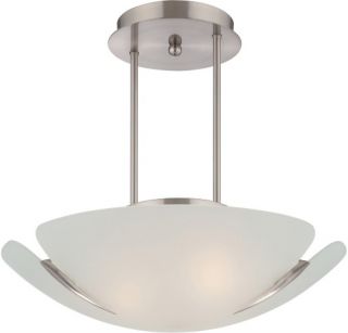 Lite Source LS 19422PS/FRO Devona Semi Flush Mount   Semi Flush Mount Lights